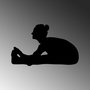 Wallity Yoga 23 Escultura de pared de metal negra